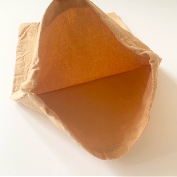 ACNE STUDIO | 1PC CANVAS DUST BAG SMALL WITH DRAWSTRING MODERN LOGO TAN STORAGE - Picture 5 of 8
